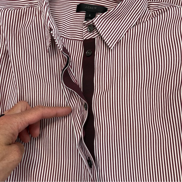 J. Crew Endless Burgundy Stripe Button Shirt - Picture 9 of 12